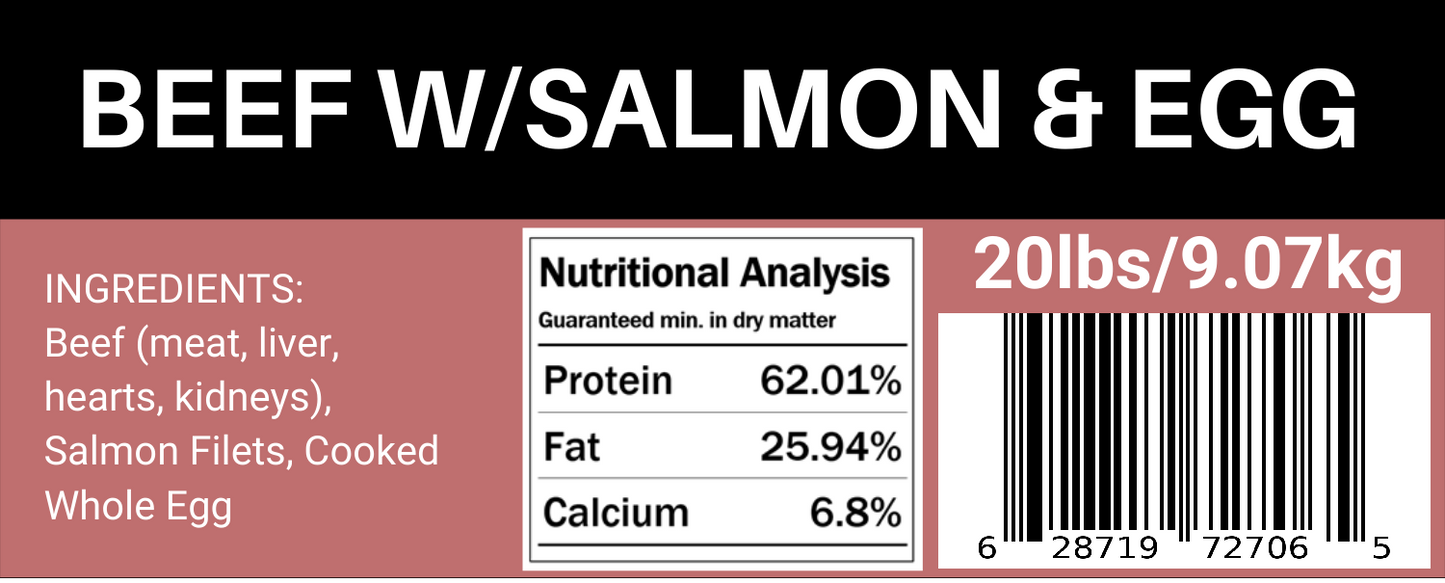 Beef, Salmon & Egg